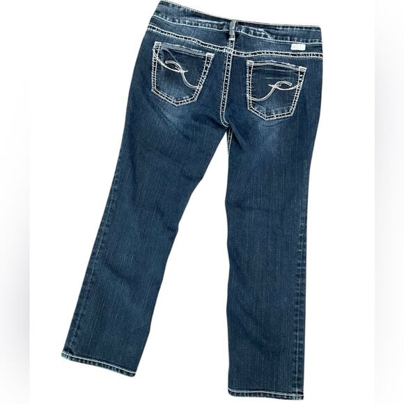 Silver Jeans Women's Suki Capri Jeans Blue Size 29 EUC - Picture 2 of 7